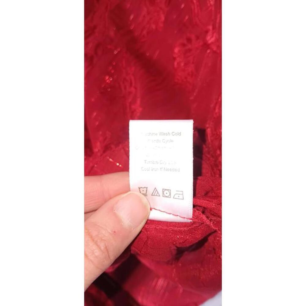NWT! Coldwater Creek 3/4 Sleeve Semi Sheer Button Up Blouse Womens Size Medium - Picture 11 of 12